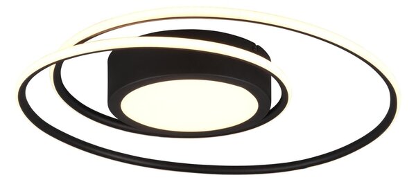Plafoniera da Interno a LED in Metallo Nero Opaco