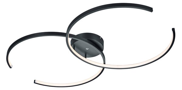 Plafoniera da Interno a LED in Metallo Nero Opaco
