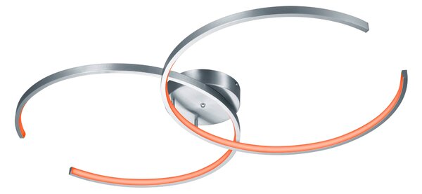 Plafoniera da Interno a LED in Metallo Nickel Opaco