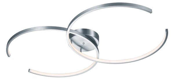 Plafoniera da Interno a LED in Metallo Nickel Opaco