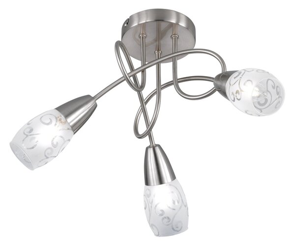 Plafoniera da Interno E14 in Metallo Nickel Opaco