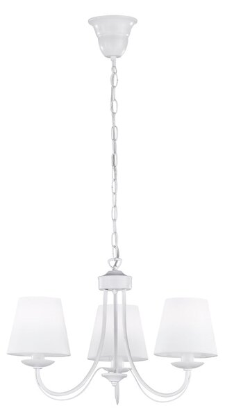 Lampadario da Interno E14 in Metallo Bianco Opaco