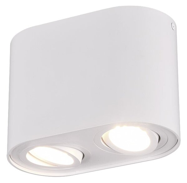 Plafoniera da Interno GU10 in Metallo Bianco Opaco