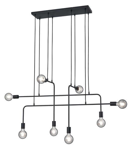 Lampada a Sospensione da Interno a LED in Metallo Nero Opaco