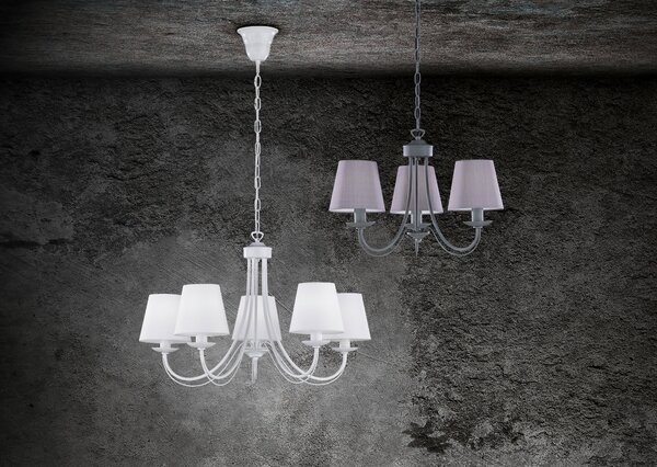 Lampadario da Interno E14 in Metallo Calcestruzzo