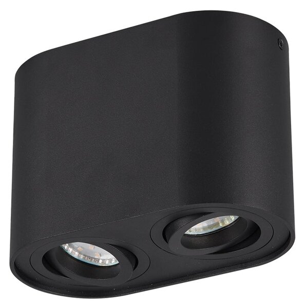 Plafoniera da Interno GU10 in Metallo Nero Opaco