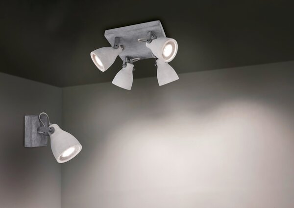 Faretto da Interno GU10 in Metallo Calcestruzzo