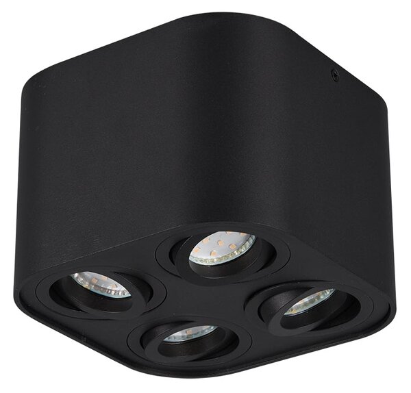 Plafoniera da Interno GU10 in Metallo Nero Opaco