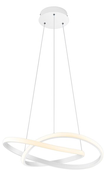 Lampada a Sospensione da Interno a LED in Metallo Bianco Opaco