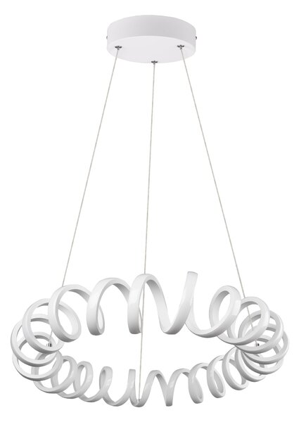 Lampada a Sospensione da Interno a LED in Metallo Bianco Opaco