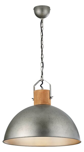 Lampada a Sospensione da Interno E27 in Metallo Nickel Anticato