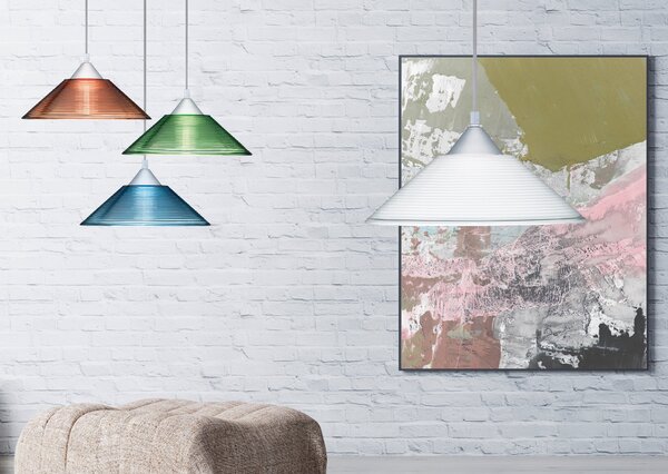 Lampada a Sospensione da Interno E27 in Plastica Alluminio