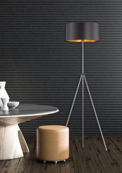 Piantana da Interno E27 in Metallo Nero Opaco