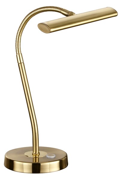 Lampada tavolo da Interno a LED in Metallo Ottone Satinato