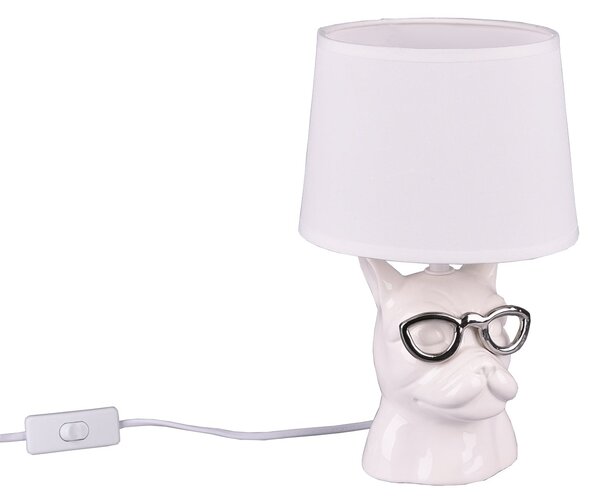 Lampada tavolo da Interno E14 in Ceramica Bianco