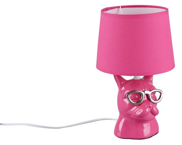 Lampada tavolo da Interno E14 in Ceramica Rosa