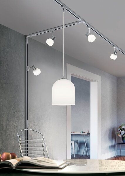 Lampada a Sospensione da Interno in Vetro Bianco