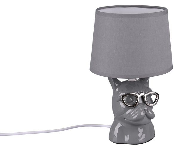 Lampada tavolo da Interno E14 in Ceramica Grigio