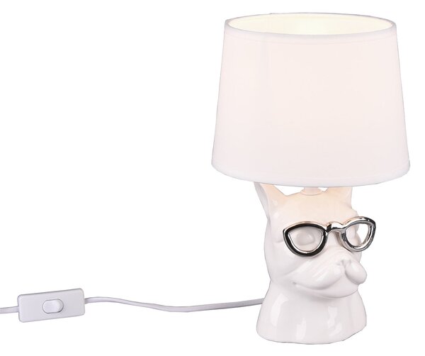 Lampada tavolo da Interno E14 in Ceramica Bianco