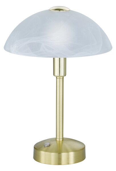 Lampada tavolo da Interno a LED in Metallo Ottone Satinato