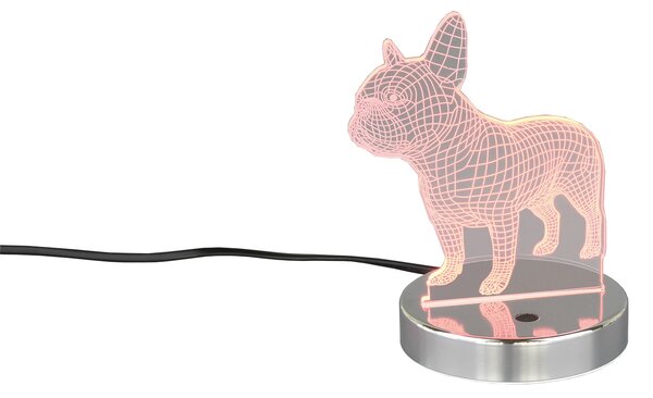 Lampada tavolo da Interno a LED in Metallo Cromo