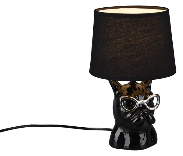 Lampada tavolo da Interno E14 in Ceramica Nero