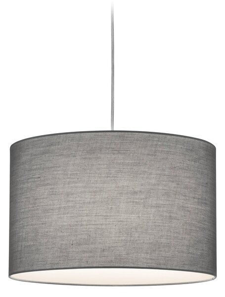 Lampada a Sospensione da Interno in Tessuto Grigio