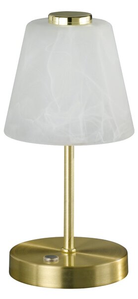 Lampada tavolo da Interno a LED in Metallo Ottone Satinato