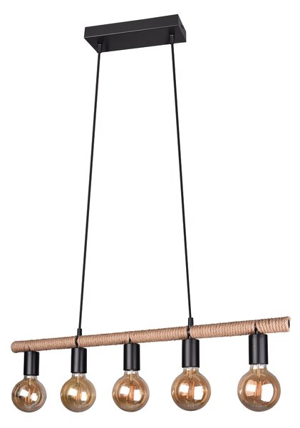 Lampada a Sospensione da Interno a LED in Metallo Nero Opaco