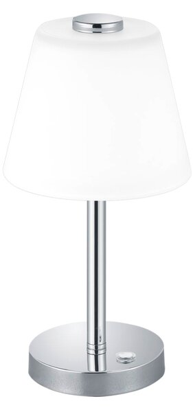 Lampada tavolo da Interno a LED in Metallo Cromo