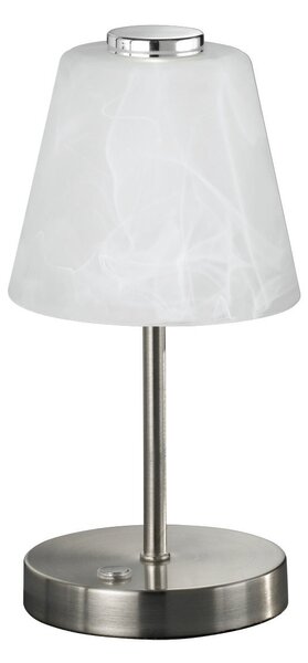 Lampada tavolo da Interno a LED in Metallo Nickel Opaco