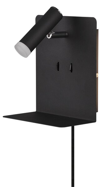 Applique da Interno a LED in Metallo Nero Opaco