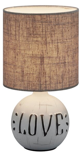 Lampada tavolo da Interno E14 in Ceramica Grigio