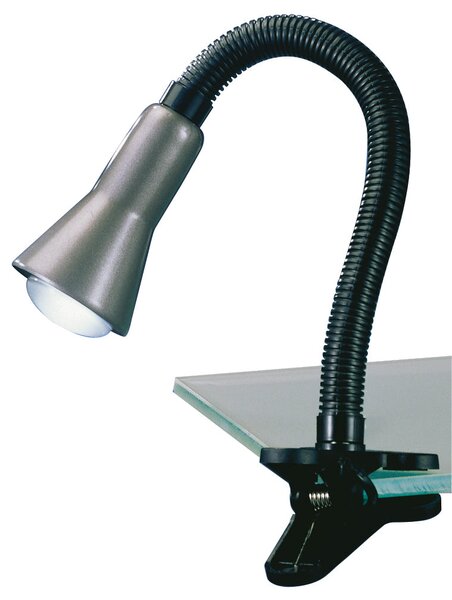 Lampa a morsetto da Interno E14 in Plastica Alluminio