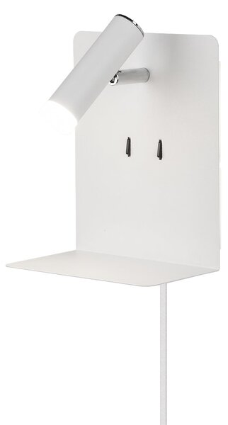 Applique da Interno a LED in Metallo Bianco Opaco