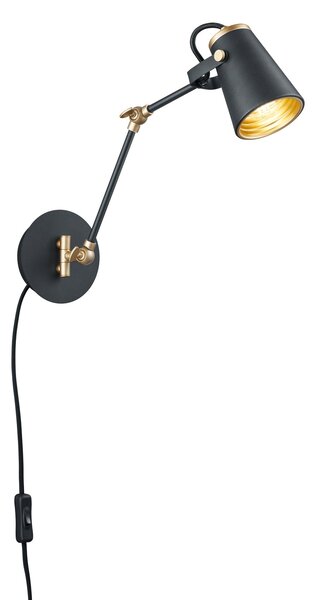 Applique da Interno E14 in Metallo Nero Opaco