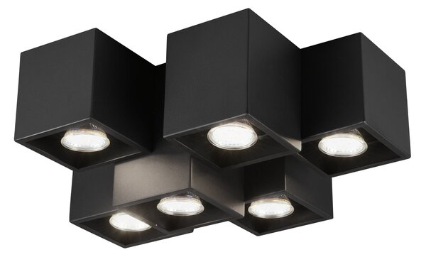 Plafoniera da Interno a LED in Metallo Nero Opaco