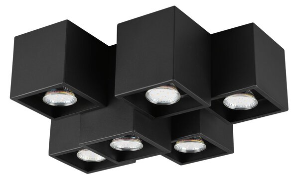 Plafoniera da Interno a LED in Metallo Nero Opaco
