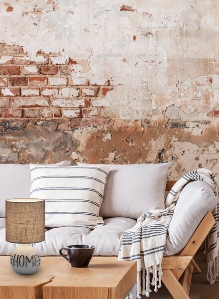Lampada tavolo da Interno E14 in Ceramica Grigio