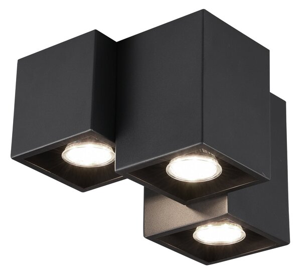 Plafoniera da Interno a LED in Metallo Nero Opaco
