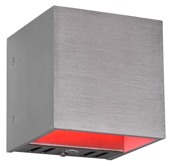 Applique da Interno a LED in Metallo Alluminio Spazzolato