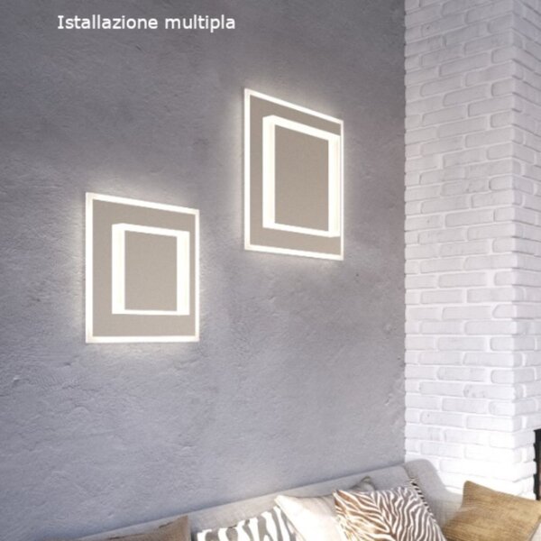 Plafoniera moderna top light wish 1223 50 led cct switch metallo - Top Light