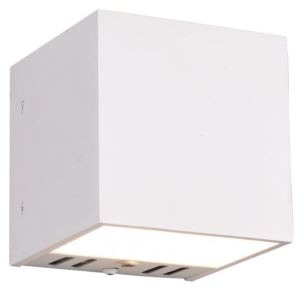 Applique da Interno a LED in Metallo Bianco Opaco