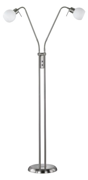 Piantana da Interno a LED in Metallo Nickel Opaco