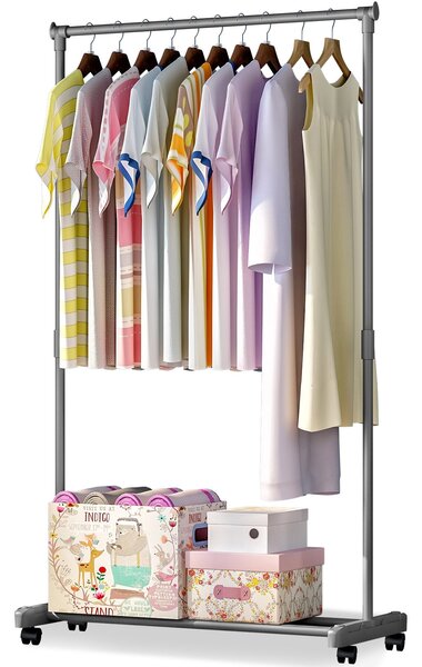 Stender Appendiabiti 77x39x143 cm in Metallo Handy Grigio