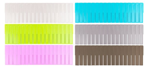 Set 2 Divisori Organizer 130x435mm Componibili per Cassetti in Plastica Verde