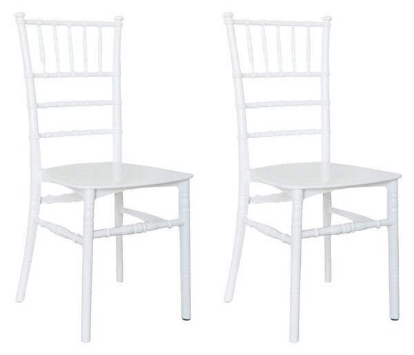Set 2 Sedie 39x40x91 cm di Chiavari Design Classico Bianche