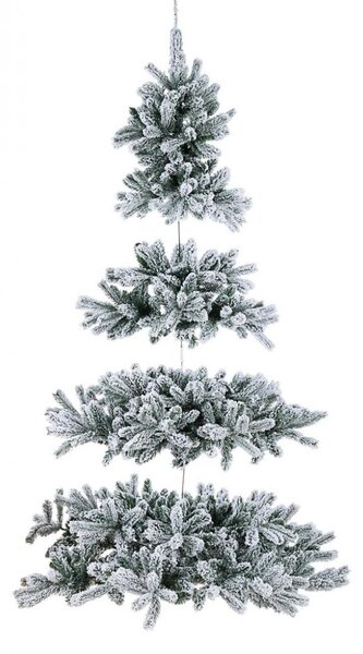 Albero di Natale Artificiale Pendente Innevato 210 cm 946 Rami Verde