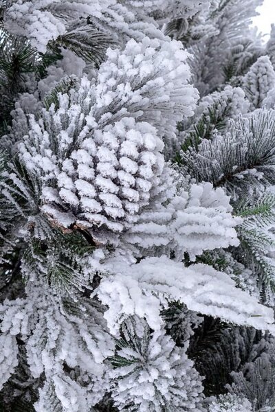 Albero di Natale Artificiale Innevato 150 cm 970 Rami Verde