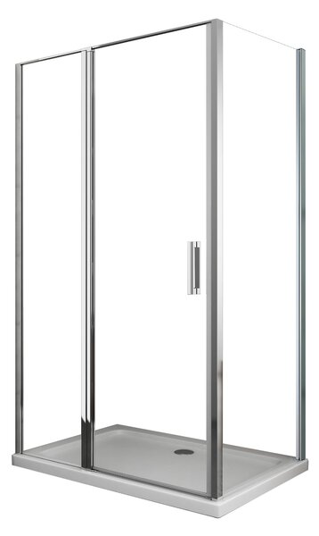 Box Doccia angolare 65x100 cm 1 anta Battente in Cristallo trasparente 6mm H190 Best